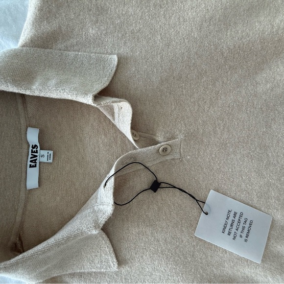 NEW W/tags EAVES Emileigh Polo in Tan Size Small - Picture 3 of 10